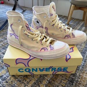 GOLF WANG Converse Chuck Taylor White Pastel Yellow and Pink Athletic Shoes